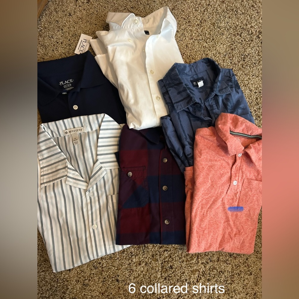 Six Collared Shirts and Four pairs of Shorts- New with Tags or Like New